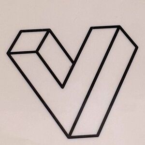 Geometric Villanova V Sticker
